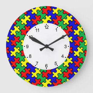 Legpuzzel Naadloos Patroon Grote Klok
