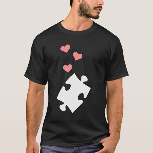 Legpuzzel stuk harten t-shirt (Voorkant)