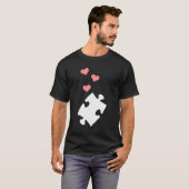 Legpuzzel stuk harten t-shirt (Voorkant volledig)