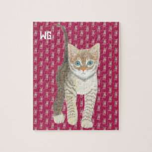 Legpuzzel van een gestreepte kitten