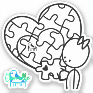 Legpuzzel van een miljoen stukjes sticker