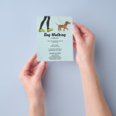 Legs and a Cute Brown Dog - Dog Walking Business Flyer (Hand)