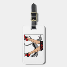 Legs Art Deco Women Greyhound Whippet Dog R Bagagelabel
