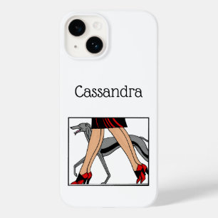 Legs Art Deco Women Greyhound Whippet Dog R Case-Mate iPhone 14 Hoesje
