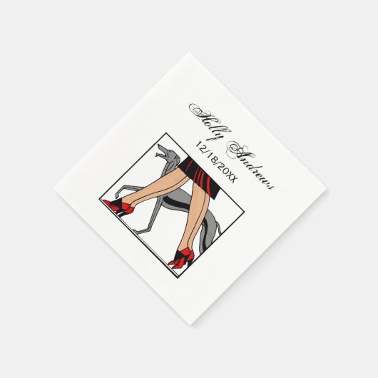 Legs Art Deco Women Greyhound Whippet Dog R Servetten (Hoek)