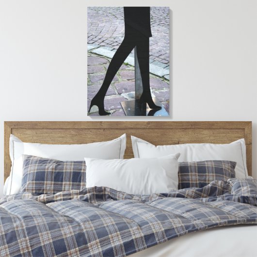 Legs Silhouette op het Corner Canvas (Insitu (Slaapkamer))