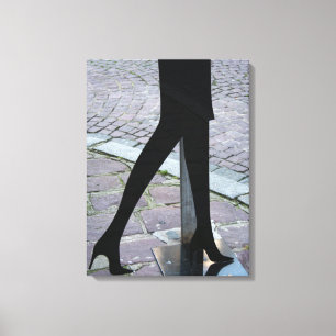 Legs Silhouette op het Corner Canvas Afdruk