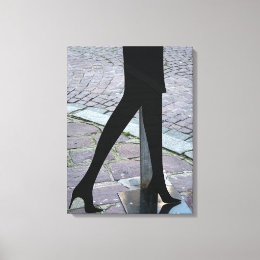 Legs Silhouette op het Corner Canvas Afdruk (Voorkant)
