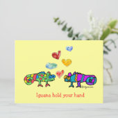 Leguaan Hou Je Hand Kaart (Staand voorkant)