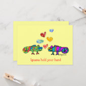 Leguaan Hou Van Mijn Hand Kaart (Voorkant / Achterkant in situ)