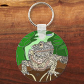 Leguaan op een rots sleutelhanger (Voorkant)