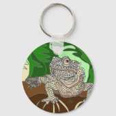 Leguaan op een rots sleutelhanger (Achterkant)