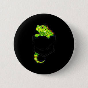 Leguaankostuum reptiel hagedis halloween mannen ki ronde button 5,7 cm