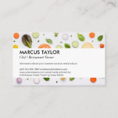 Légumes | Carte de visite Motif alimentaire (Dos)
