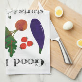 Légumes de serviette de thé de jardin (Quart Plié)