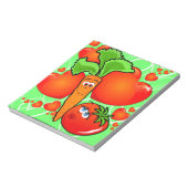 Légumes en amour, bloc-notes (Tourné)