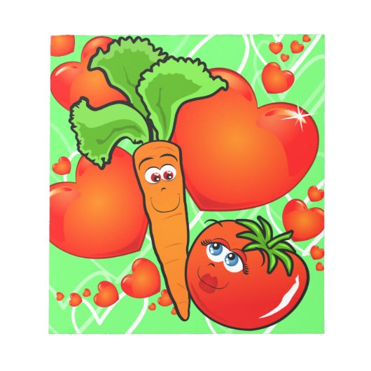 Légumes en amour, bloc-notes (Devant)