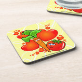 Légumes en amour, dessous de verre (Côté gauche)
