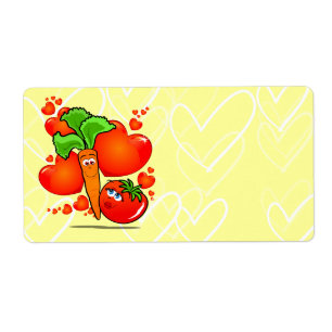 Légumes en amour, étiquette