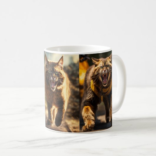 Légumes et café : Chat Wolverine Imprimer Mug (Devant droit)