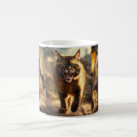 Légumes et café : Chat Wolverine Imprimer Mug (Centre)