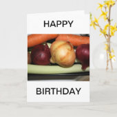 Légumes frais Bonne carte d'anniversaire (Fleur jaune)