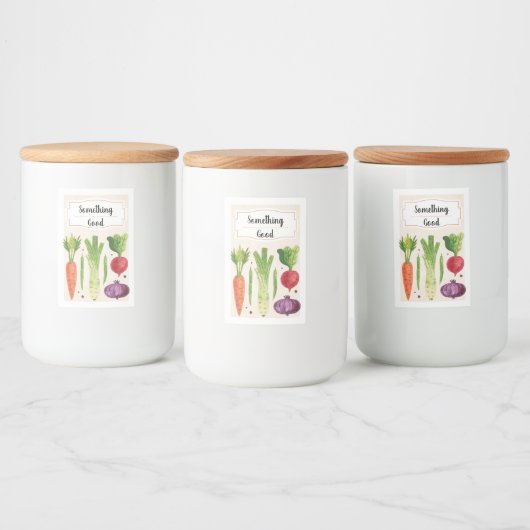 Légumes frais tirés à la main III Étiquette alimen (Bouteilles)