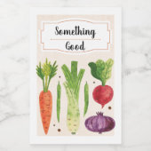 Légumes frais tirés à la main III Étiquette alimen (Étiquettes simples)