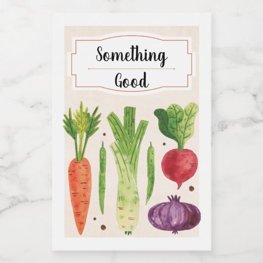 Légumes frais tirés à la main III Étiquette alimen (Étiquettes simples)