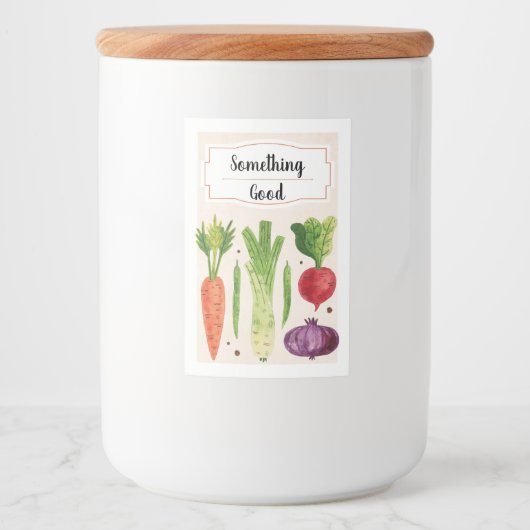 Légumes frais tirés à la main III Étiquette alimen (Devant)