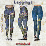 LÉGUMES - "Lillies d'eau" - Claude Monet<br><div class="desc">Une image intitulée "Water Lillies" de Claude Monet est présentée sur ces Leggings colorés. Disponible en cinq tailles pour femmes (XS, S, M, L, XL). Voir la description "À propos de ce produit" ci-dessous pour des informations générales sur le dimensionnement et le produit. L'image couvre l'ensemble de la paire de...</div>