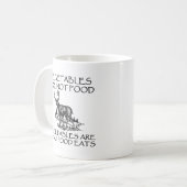 Légumes Pas Nourriture Mug de Chasse Drôle (Devant gauche)