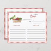 Légumes rustiques Douche nuptiale Carte de recette (Devant / Derrière)