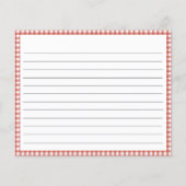 Légumes rustiques Douche nuptiale Carte de recette (Dos)