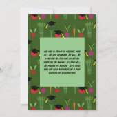 Légumes Végétarien Graduation Party Invitation (Dos)