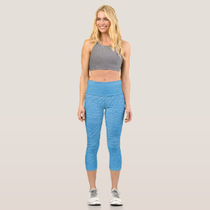 Légumineuse texture bleue Capri leggings