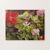 Lehua bloesems in Hawaï-vulkanen Legpuzzel (Horizontaal)