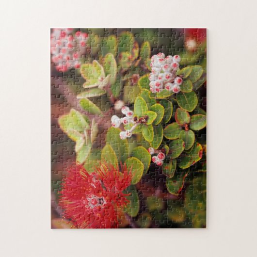 Lehua bloesems in Hawaï-vulkanen Legpuzzel (Verticaal)