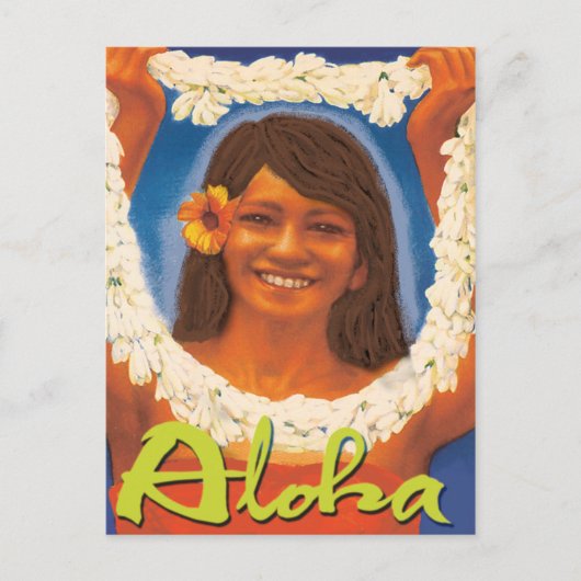 Lei Aloha Briefkaart (Voorkant)