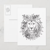 Lei en bloemen briefkaart (Voorkant / Achterkant)