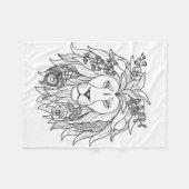 Lei en bloemen fleece deken (Voorkant (Horizontaal))