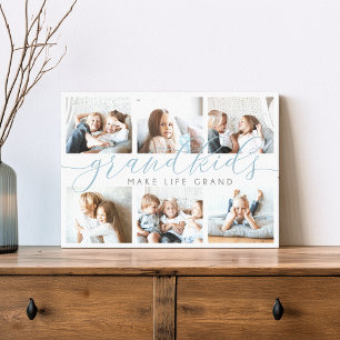 Lei Grijs Grootkinderen maken foto's van het lev Canvas Afdruk