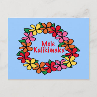 Lei Hawaiian Kerstmis Feestdagenkaart