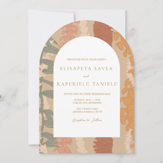 Lei Invitation Kaart (Voorkant)