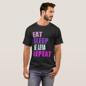 Leia Eat Sleep Be Repeat Leia T-shirt (Voorkant volledig)