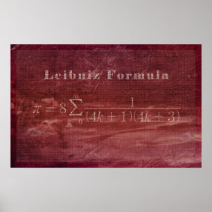 Leibniz Pi-formule - Wiskunde Poster