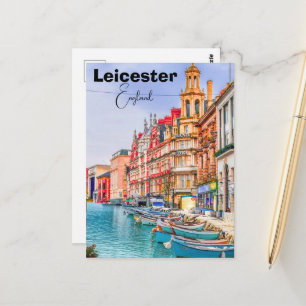 Leicester Engeland wandkunst - Engeland, Leicester Briefkaart