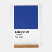Leicester Fox Blauw - Witte achtergrond Acryl Bord (Voorkant)
