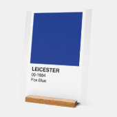 Leicester Fox Blauw - Witte achtergrond Acryl Bord (Hoek)