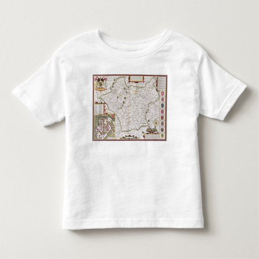 Leicester, gegraveerd door Jodocus Hondius Kinder Shirts (Voorkant)